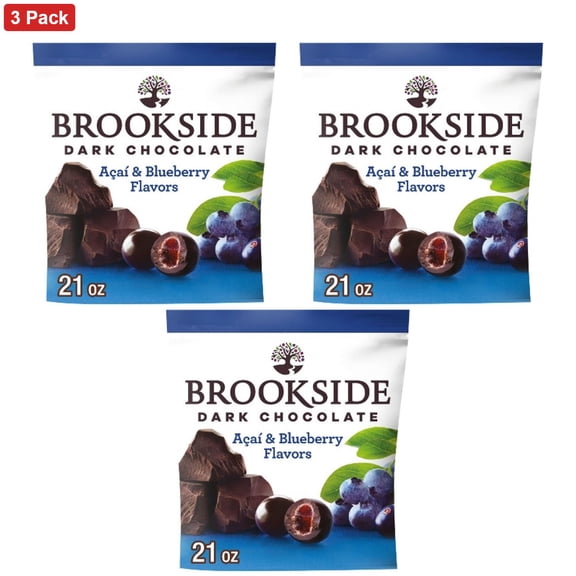 Brookside Dark Chocolate, Acai and Blueberry Flavored Snacking Chocolate Candy - 21oz