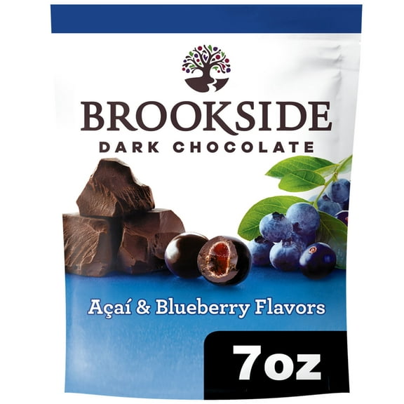 Brookside Dark Chocolate with Acai and Blueberry Flavored Snacking Chocolate, Bag 7 oz