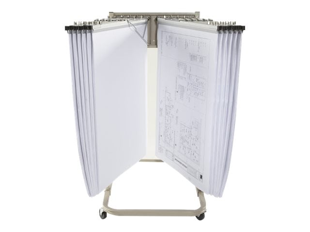 Brookside Design MRWH - Mobile Rack - Plan rack - mobile - heavy gauge steel - silver, sand beige