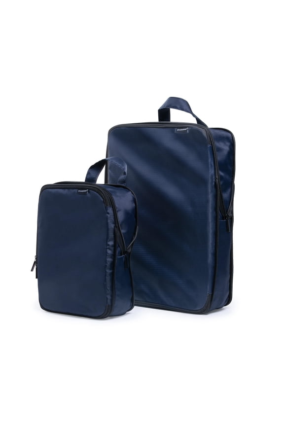 2 Piece Compression Packing Cube Set - Tear Resistant Multi Functional Apparel and Accessory Space Saving Storage Organizer