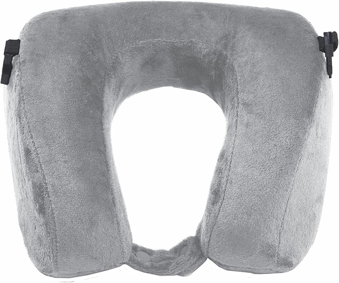 Brookstone 2 in 1 Memory Foam Head, Neck, and Lumbar Travel Pillow