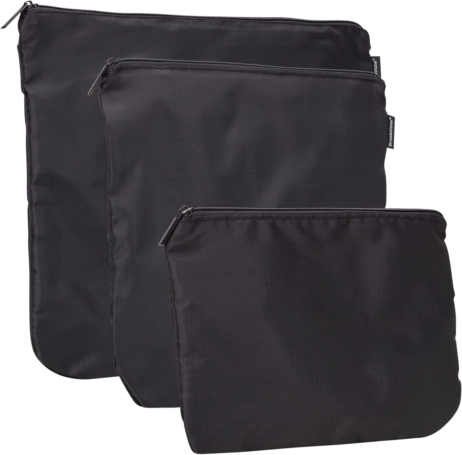 Brookstone 3 Piece Travel Pouch Set Tear Resistant Multi Functional
