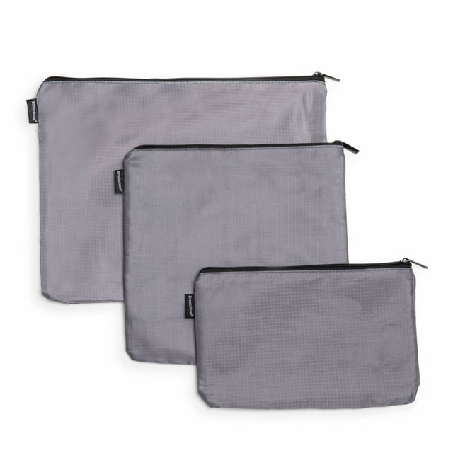Brookstone 3 Piece Travel Pouch Set Tear Resistant Multi Functional