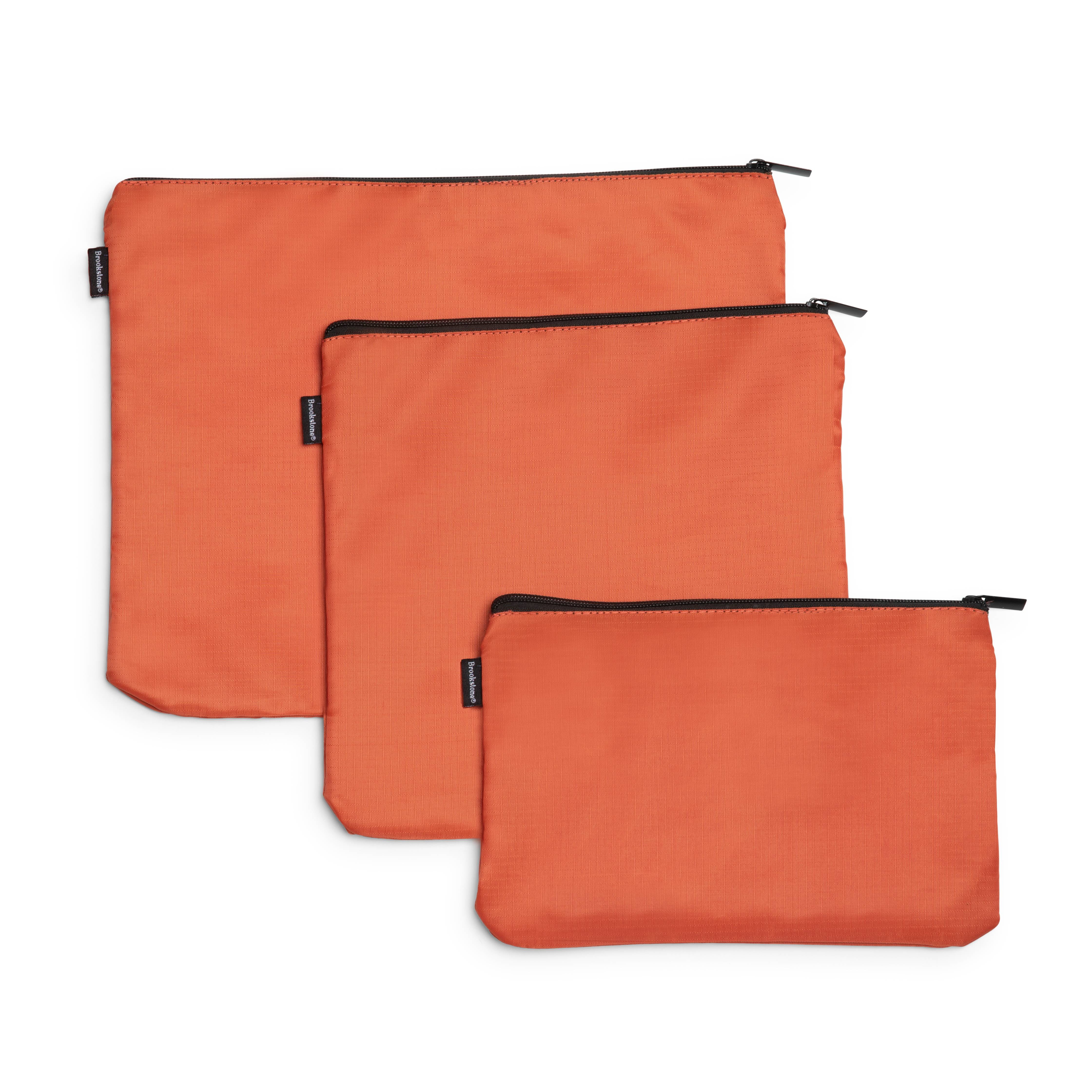 Brookstone 3Piece Travel Pouch Set, TearResistant & Multifunctional