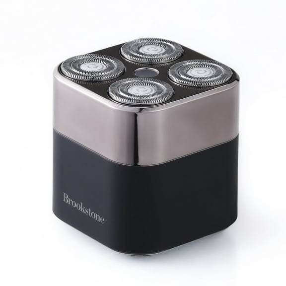 Brookstone 4 Head Cordless Rechargeable Men's Rotary Electric Shaver