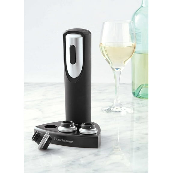 Brookstone Automatic Wine Preserver Set with Stand and Date Indicator