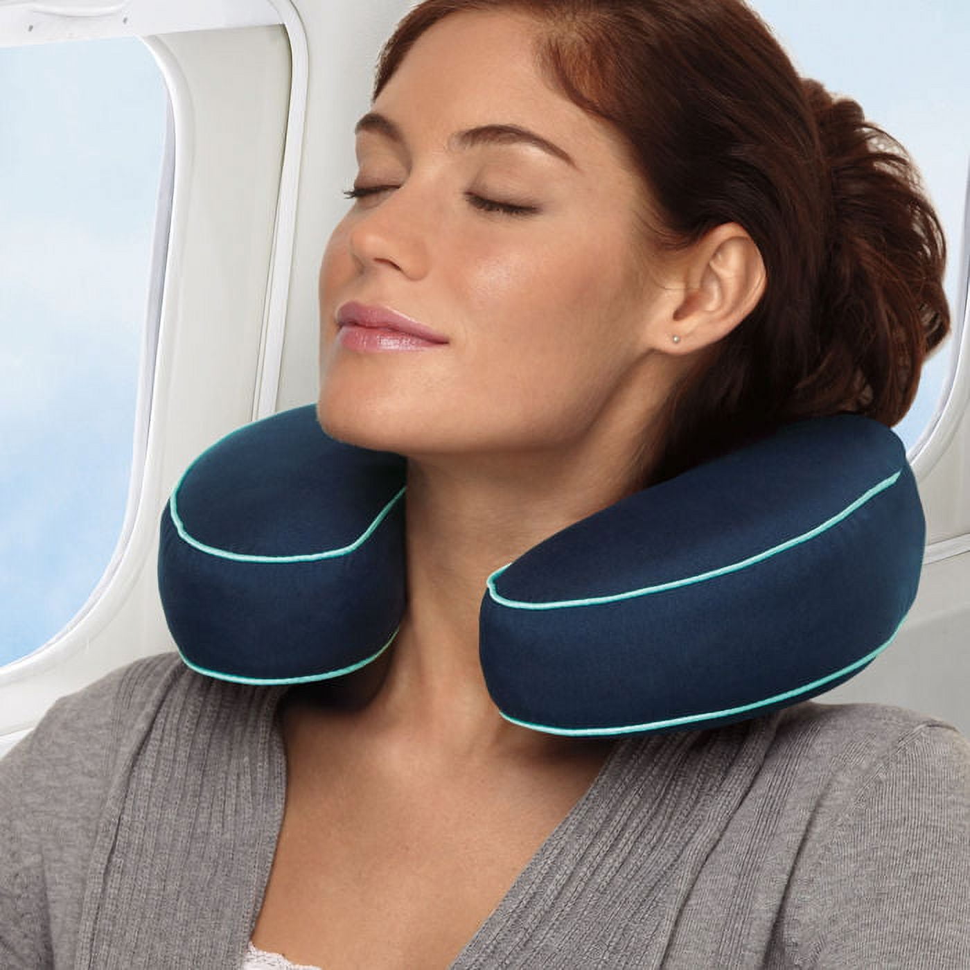 Brookstone Free-Form Memory Foam Twist Travel Pillow Adjustable, Roll  Pillow for Neck, Chin, Lumbar, and Leg Support - Black