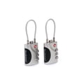 thumbnail image 1 of Brookstone Cable Lock TSA-Approved Keyless Luggage Lock with 3-Digit Combination 2 Pack, 1 of 7