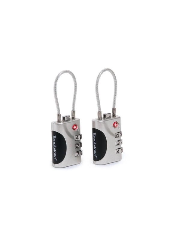 Cable Lock TSA-Approved Keyless Luggage Lock with 3-Digit Combination 2 Pack