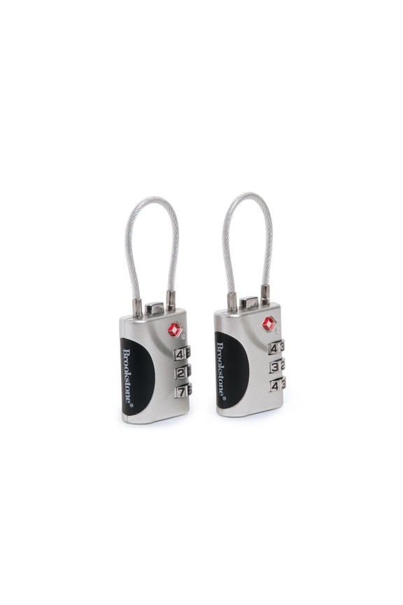 Cable Lock TSA-Approved Keyless Luggage Lock with 3-Digit Combination 2 Pack