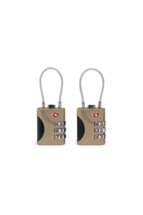 Cable Lock TSA-Approved Keyless Luggage Lock with 3-Digit Combination 2 Pack