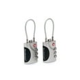 thumbnail image 1 of Brookstone Cable Lock - 2 Pack TSA Approved Luggage Locks, 3 Digit Combination Locks for Travel, 1 of 4