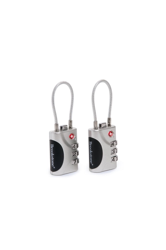 Cable Lock TSA-Approved Keyless Luggage Lock with 3-Digit Combination 2 Pack