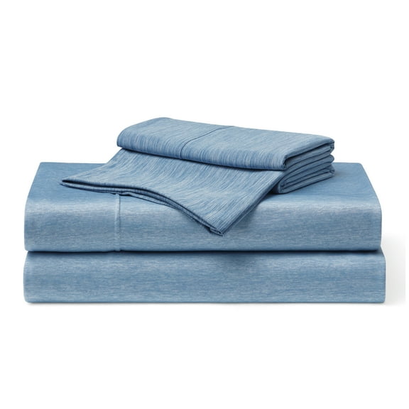 Brookstone Comfort Sheet System King Set Faded Denim, Blue, Nylon, Polyethylene, Polyester, Adult