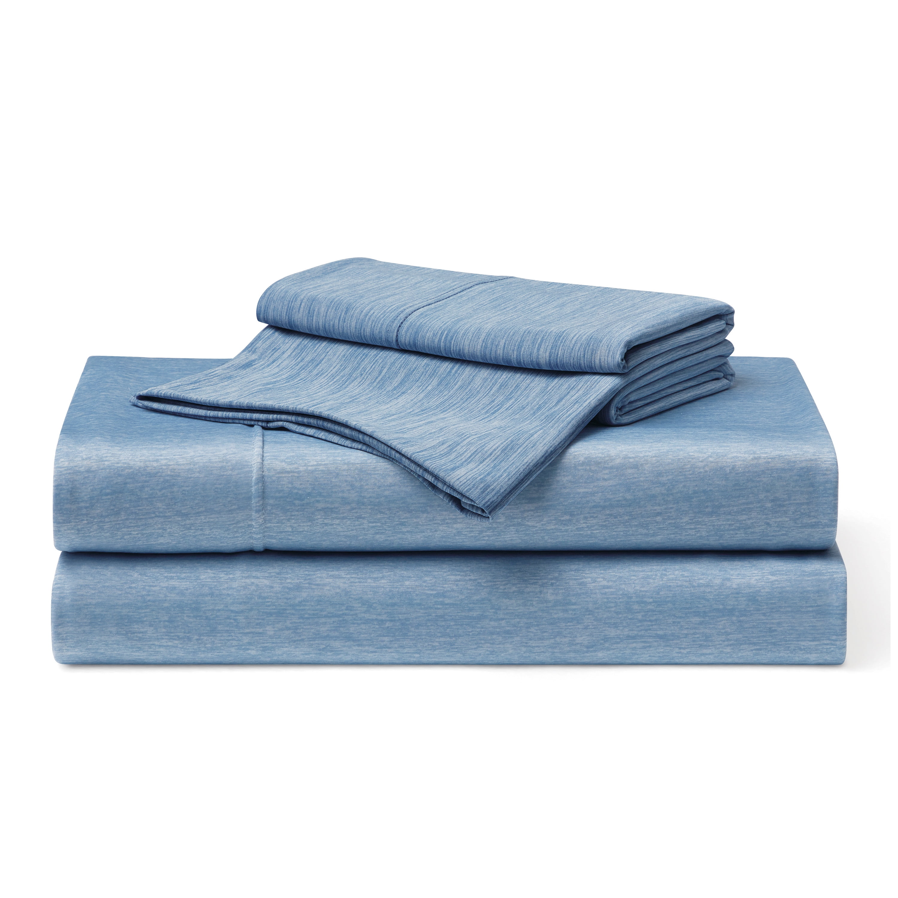 Brookstone Comfort Sheet System Twin Set Faded Denim Blue Nylon