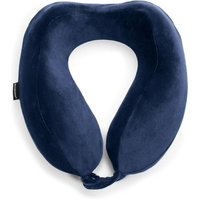 Brookstone Ergonomic Lightweight Travel Pillow with Contoured Memory