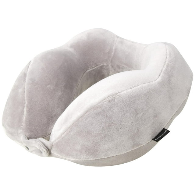 Brookstone Contoured Memory Foam Head and Neck Travel Pillow Ergonomic