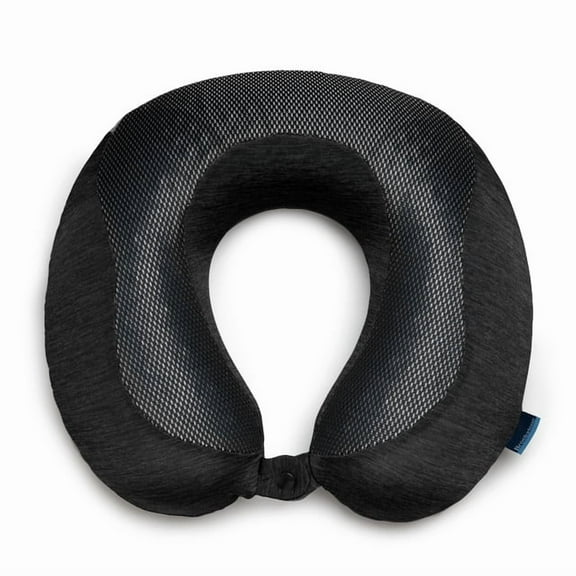 Brookstone Cool Touch Memory Foam Head and Neck Travel Pillow for Vacations, Airplanes, Trains, Buses, and Cars