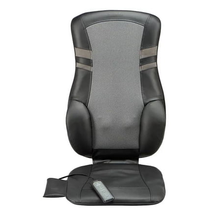 Brookstone Cordless Shiatsu Massaging Seat Topper with Heat for the Ultimate in Relaxation, C2.5, Black