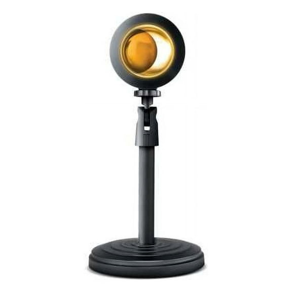 Brookstone Crescent Moon 12” Table Lamp with Glass Shade