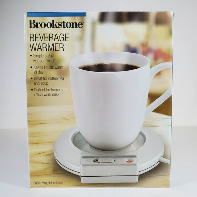 Brookstone Desktop Beverage Warmer Coffee Tea Soup Mug Simple On/Off