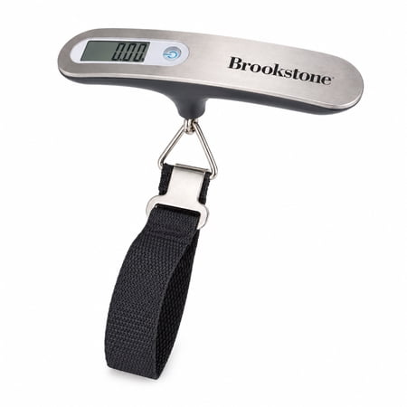 Brookstone Digital Luggage Scale, Portable Handheld Travel Weigher for Suitcases, 220 lb Capacity