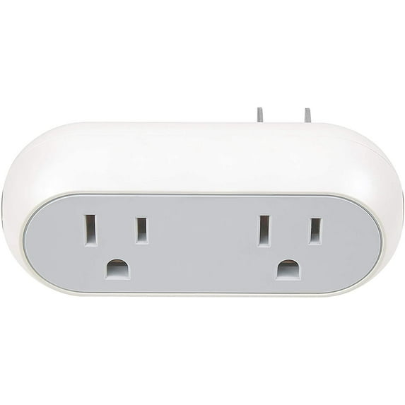 Brookstone Dual Smart Plug - Electrical Socket Scheduled Wireless Control for Home and Office, Monitors Energy Usage, Easy Device Pairing, 2 Outlets