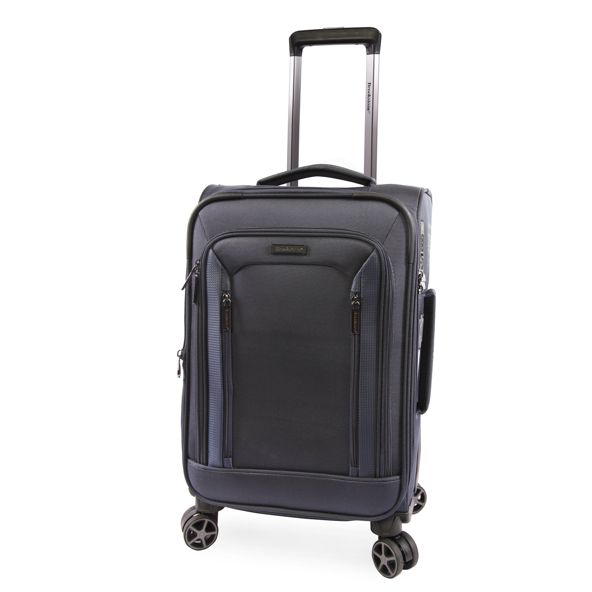 Brookstone Elswood 21" Softside Carryon Spinner Luggage Navy