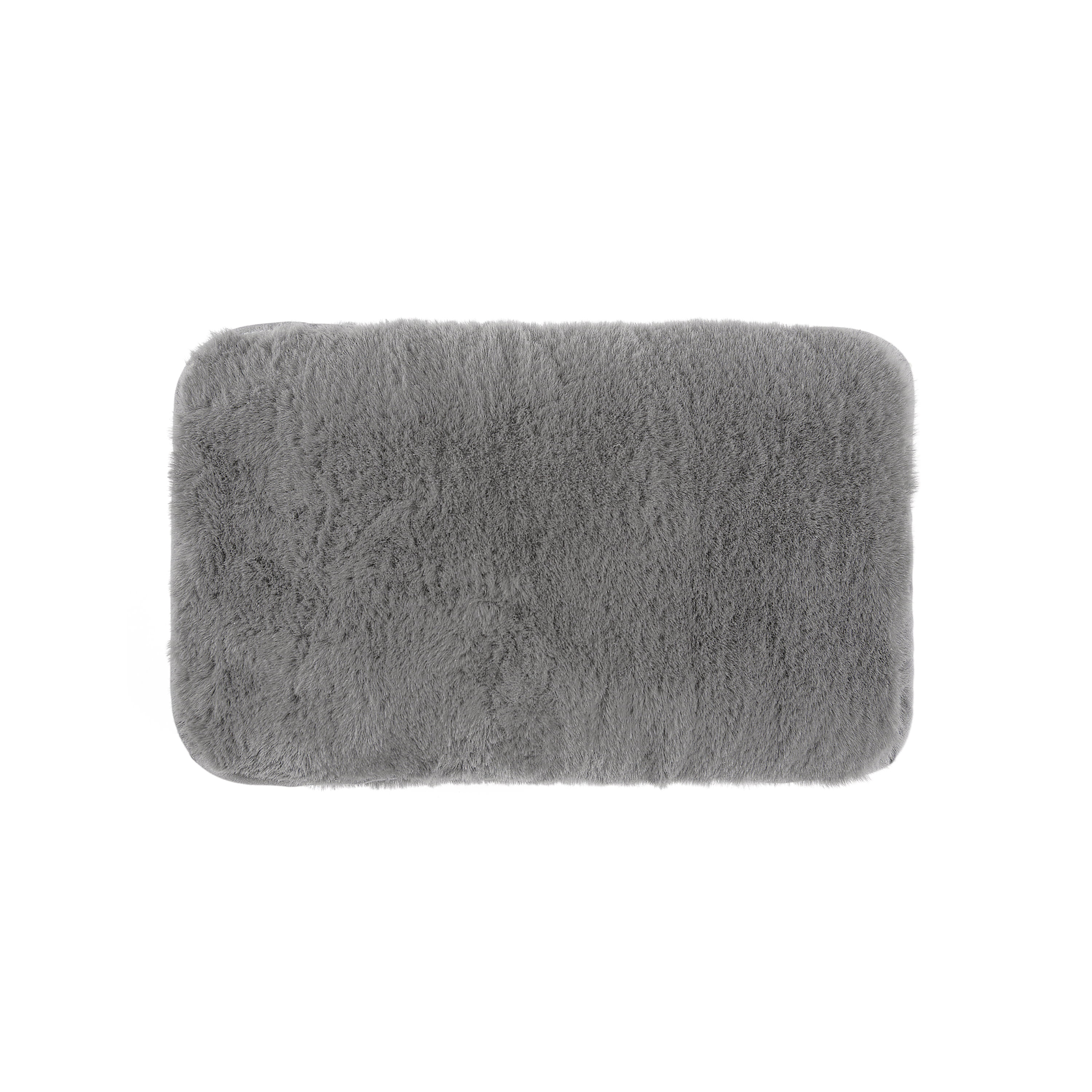 Brookstone Faux Fur Hand Warmer Charcoal 12