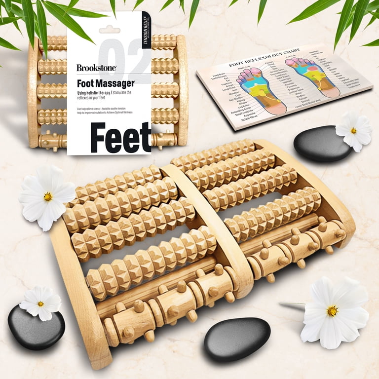 Brookstone Foot Roller Massager for Plantar Fasciitis Relief Wooden Massage Foot Roller Brookstone Foot Roller Massager for Plantar Fasciitis Relief Wooden Massage Foot Roller