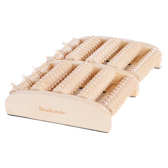 Brookstone Wooden Foot Massager, Large, Wood