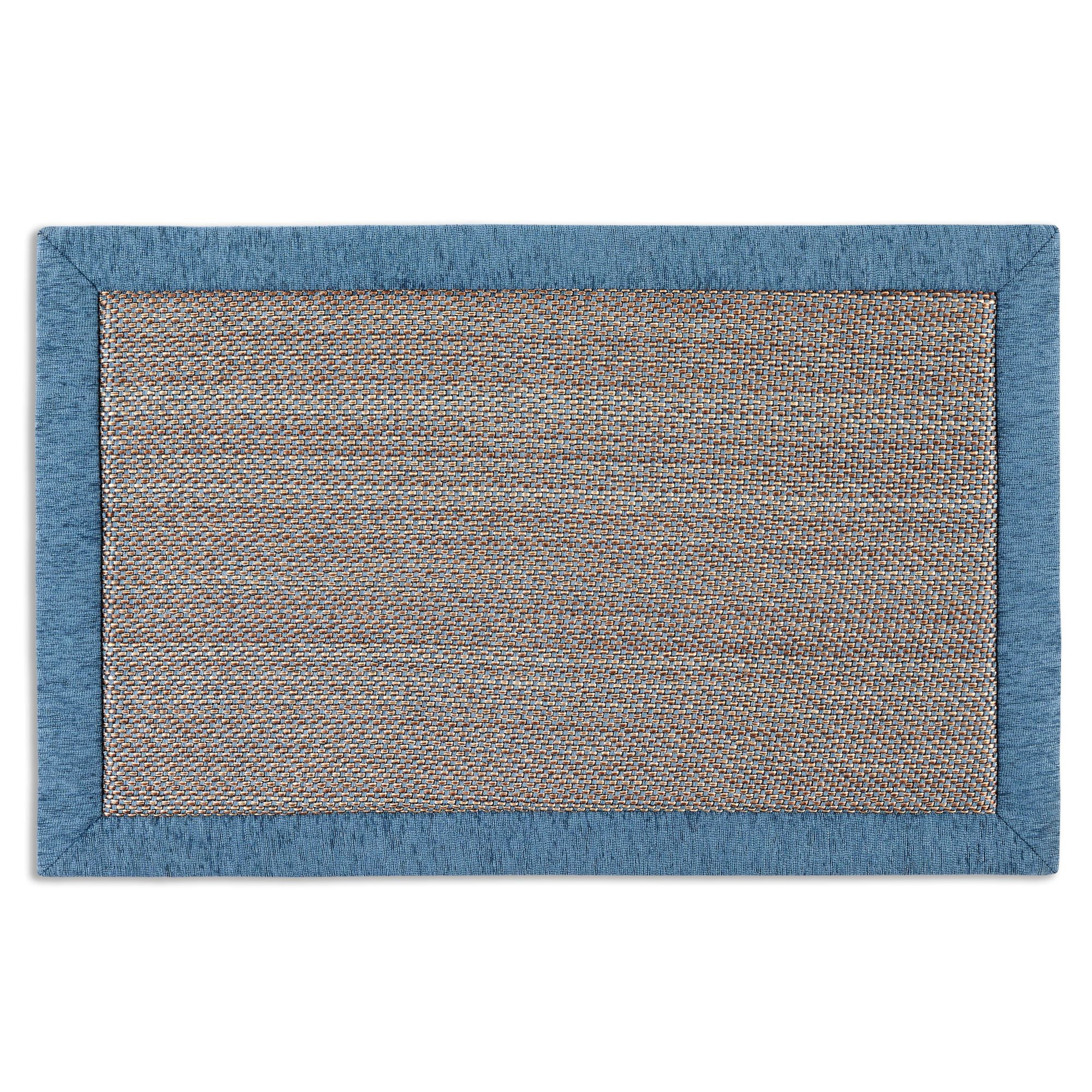 Brookstone Gentle Step Decorative Modern Textured Accent Rug, Blue, 20"x31"