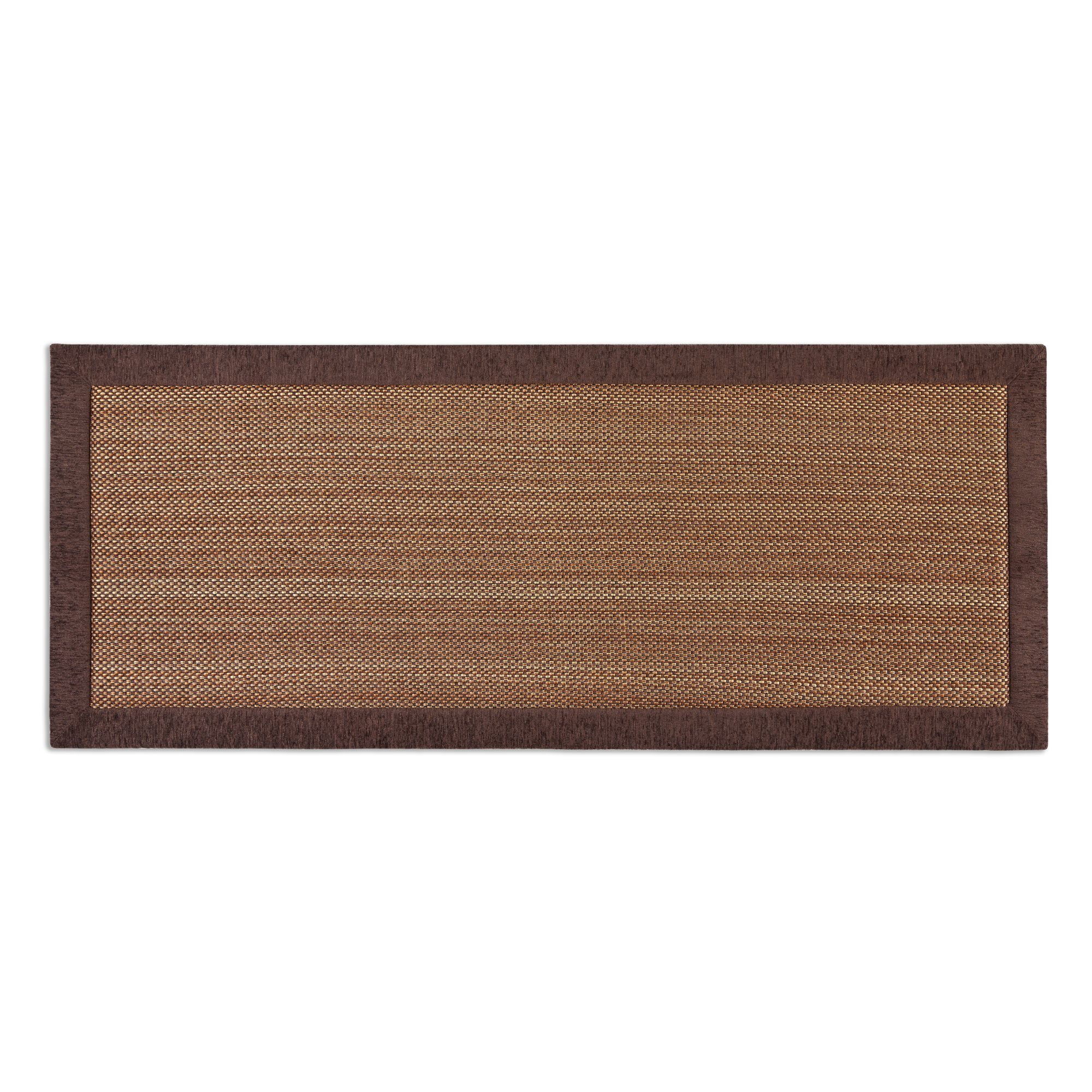 Brookstone Gentle Step Decorative Modern Textured Accent Rug, Brown, 20"x50"