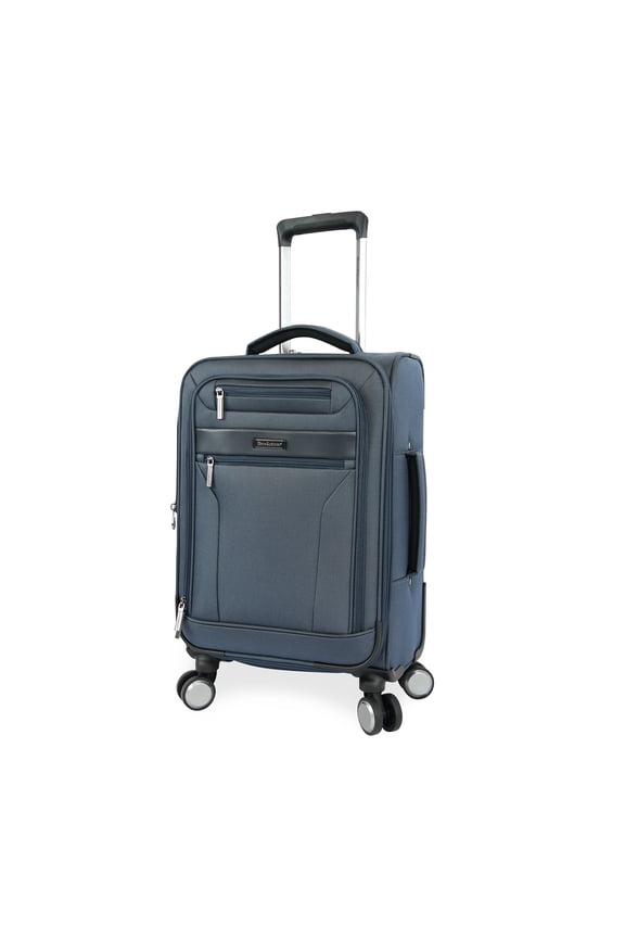 Harbour 22" Softside Carry-On Expandable Spinner Luggage with Removable Toiletry Pouch, Navy