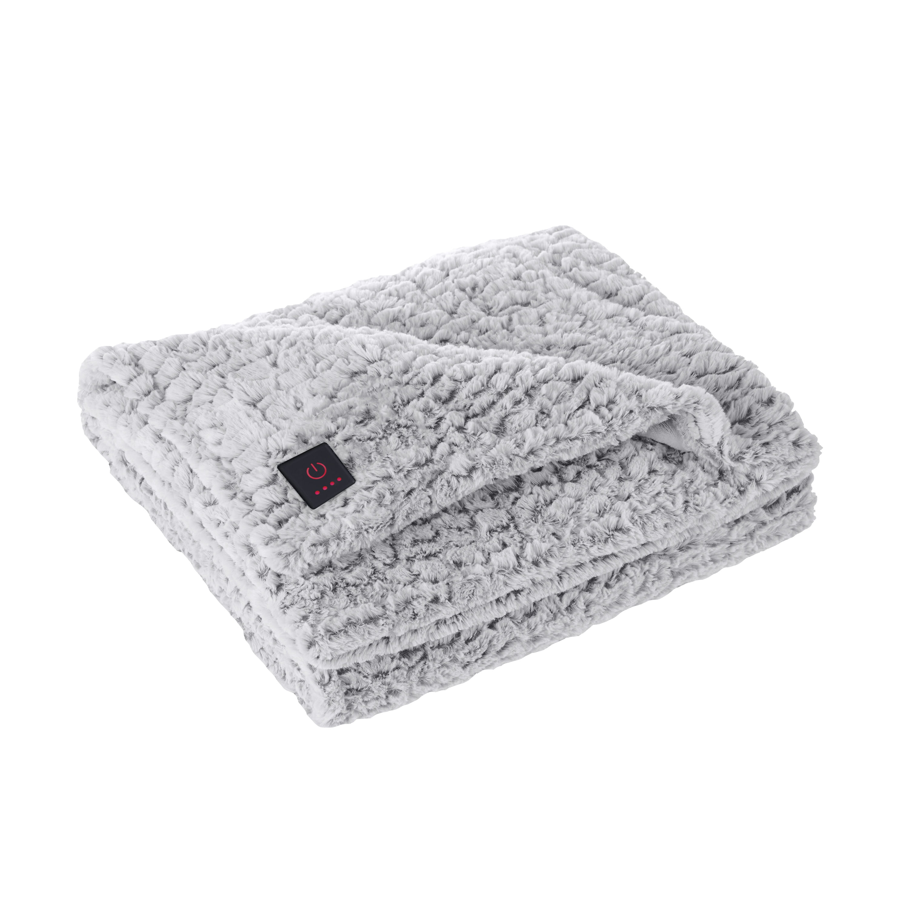 Brookstone Heated Faux Fur Throw 50