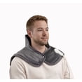 thumbnail image 1 of Brookstone Heated Weighted Neck & Shoulder Pad – 21” x 22" Electric Heating Pad for Neck, Shoulders & Upper Back, 4 Heat Settings, LCD Controller, Soft Plush Fabric, 2-Hour Auto Shut-Off, 1 of 9