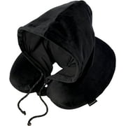 Brookstone Hooded Neck Pillow - High Density Memory Foam Neck Support Sleep and Travel Pillow