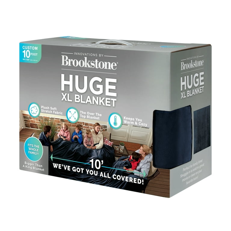 Brookstone Huge Extra Large Super Soft Throw Blanket Blue Walmart