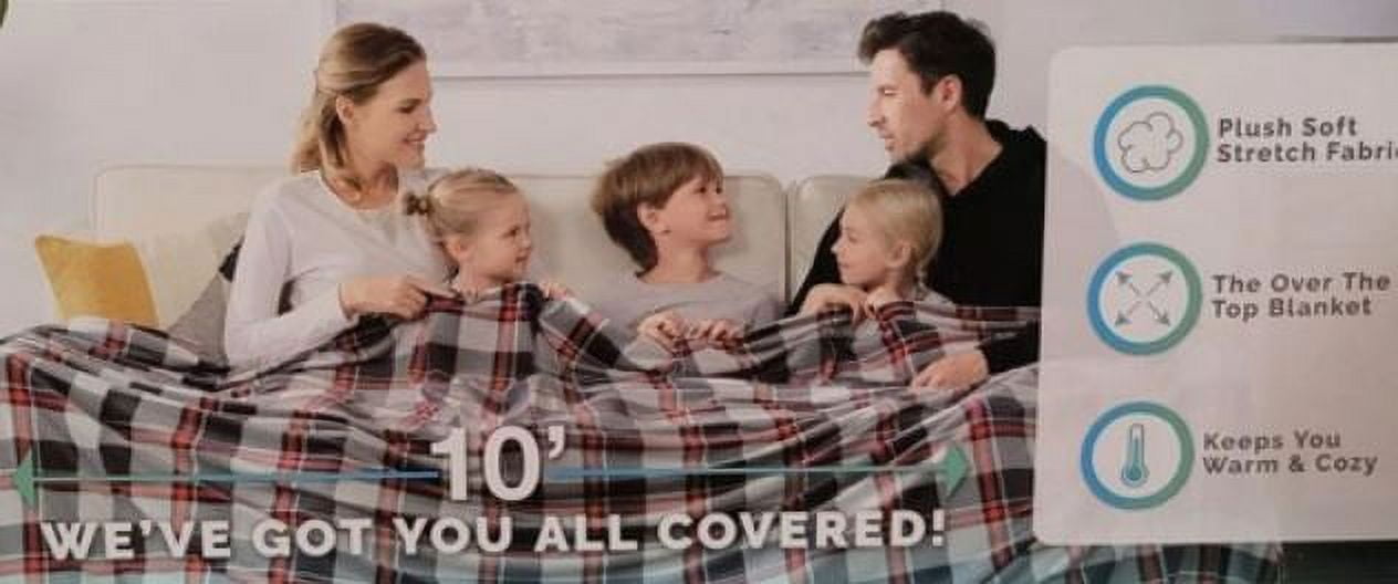 Brookstone Huge XL Blanket, Red Black Gray Checker - Walmart.com