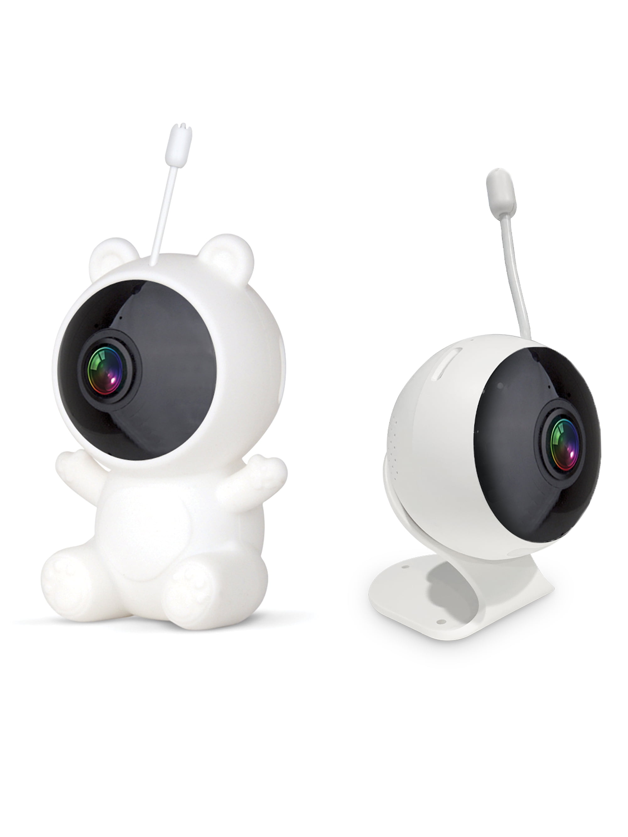 Brookstone Indoor Smart Camera and Baby Monitor with Night Vision, Motion Detection, Sound Detection, Nightlight, Two-Way Audio, Temperature Gauge, and Lullaby Music Player