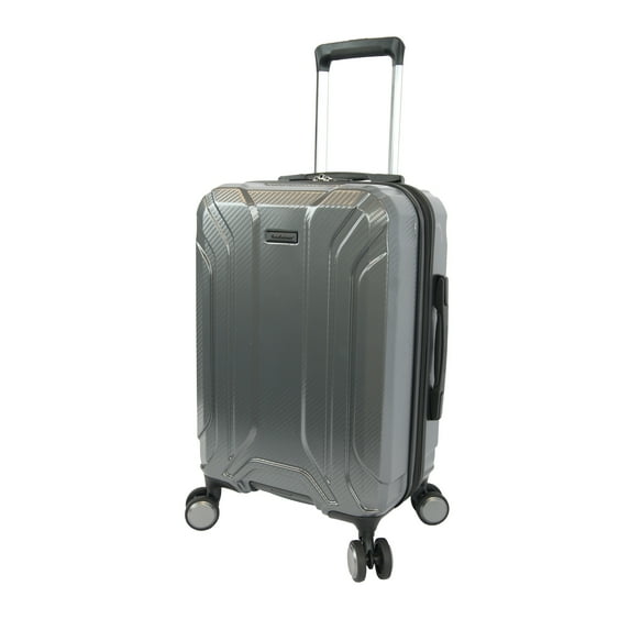 Brookstone Keane 21" Hardside Carry On Expandable Spinner Luggage for Travel, Charcoal