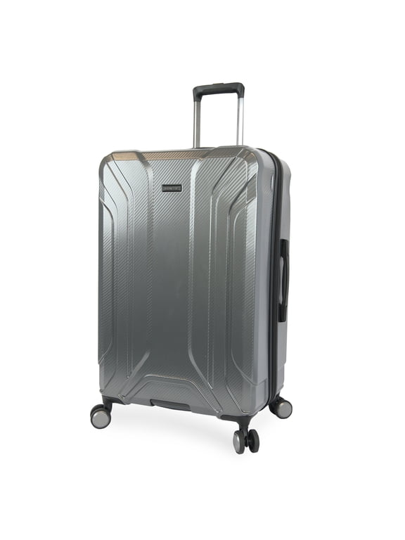 Keane 29" Hardside Large Checked Expandable Spinner Luggage for Travel, Charcoal