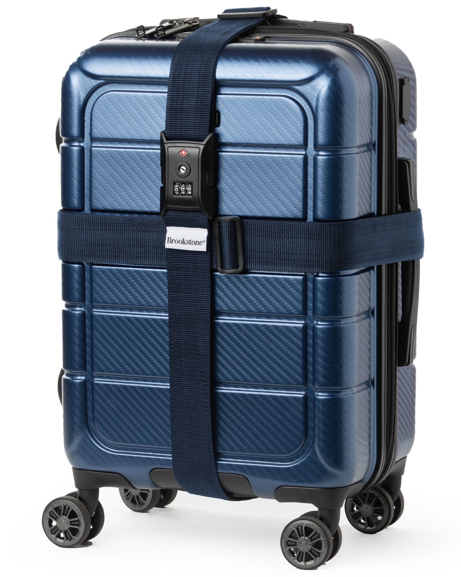 Brookstone, Luggage Straps, Secure Cross TSA-Approved, Blue, One