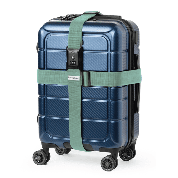 Brookstone Luggage Straps Secure Cross TSA-Approved Luggage Straps for Suitcases with 3-Digit Lock