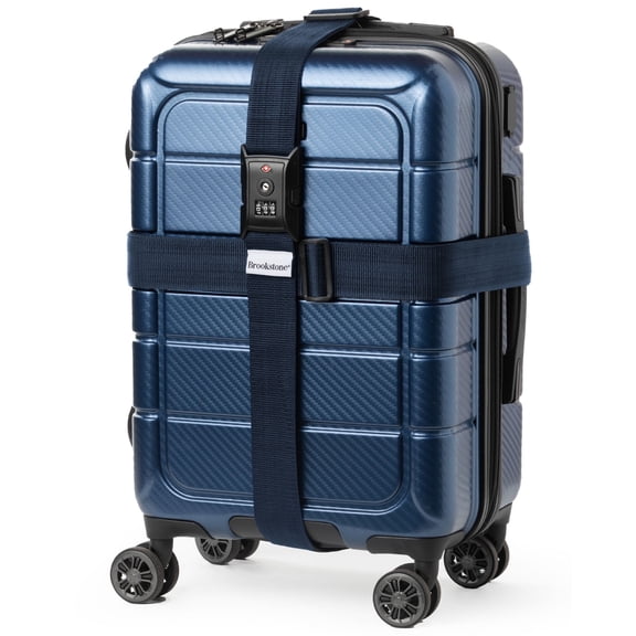 Brookstone Luggage Straps Secure Cross TSA-Approved Luggage Straps for Suitcases with 3-Digit Lock