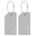 thumbnail image 1 of Brookstone Luggage Tags Name Card Travel Tags for Luggage with Steel Loop Fastener 2 Pack Set, 1 of 6