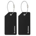 thumbnail image 1 of Brookstone Luggage Tags Name Card Travel Tags for Luggage with Steel Loop Fastener 2 Pack Set, 1 of 6