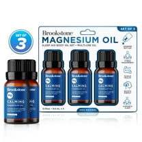 Brookstone Magnesium Oil Body Oil Set Multi-Use Castor Body Oil 3 Pack 0.33 fl oz Total 1 fl oz