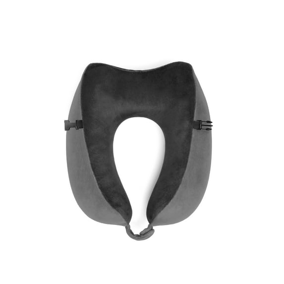 Brookstone Memory Foam Neck Pillow - Small Soft U-Shaped Neck Support Pillow for Sleeping, Traveling, and Car Comfort