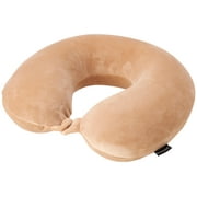 Brookstone Memory Foam Travel Neck Pillow for Vacations, Airplanes, Trains, Buses, and Cars